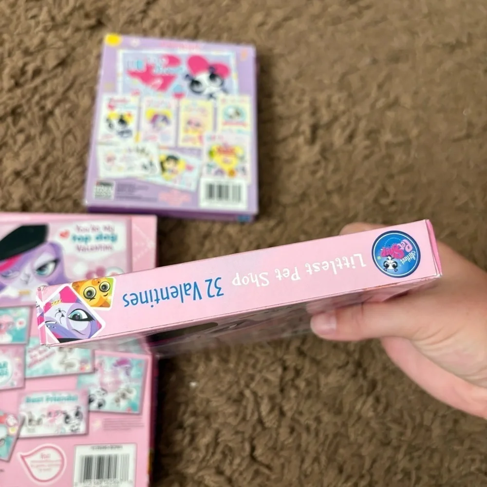 Vintage (3) Littlest Pet Shop 32 Valentines Set Bundle NEW Lot Cards